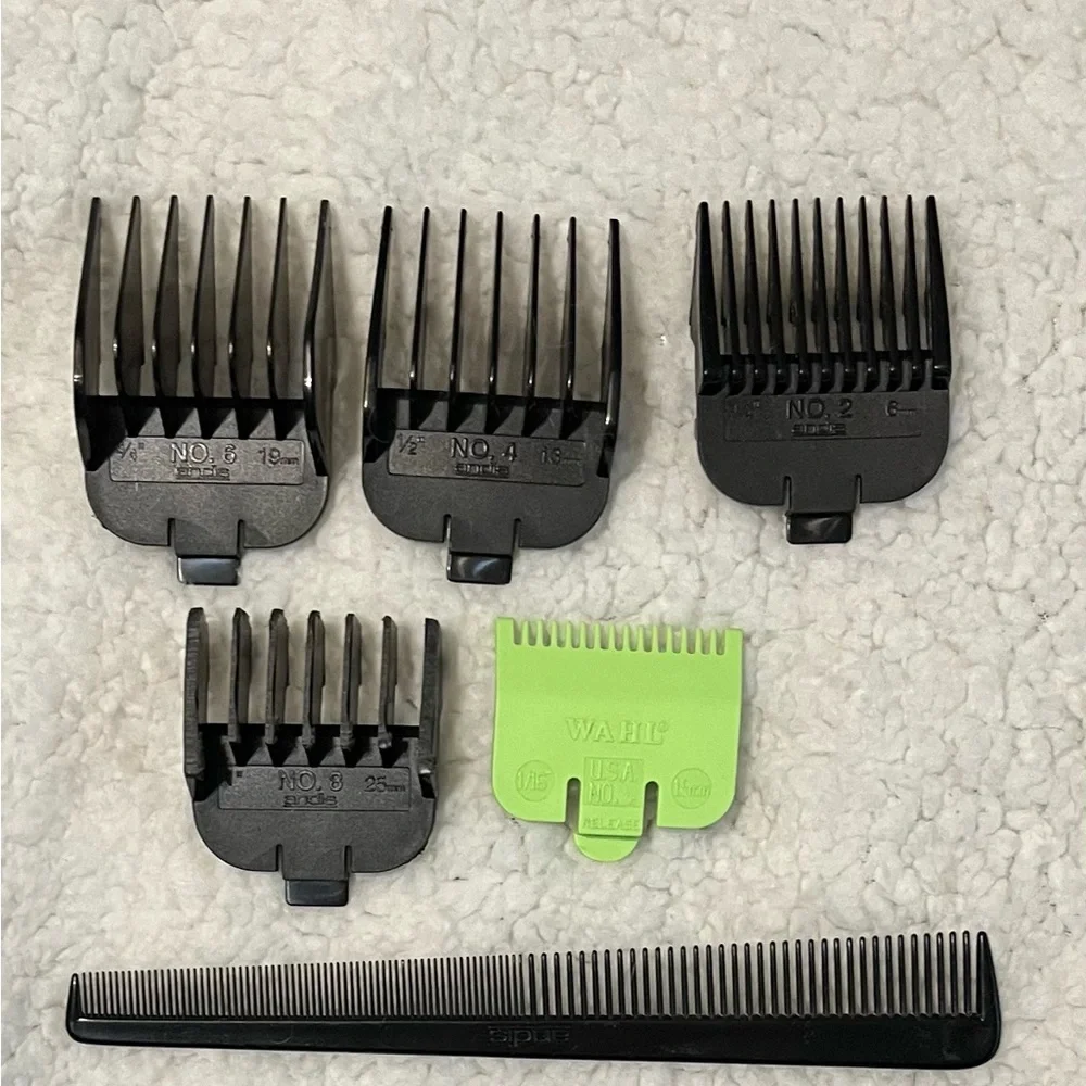 Pink Andis pet Hair Clipper Set with attachments